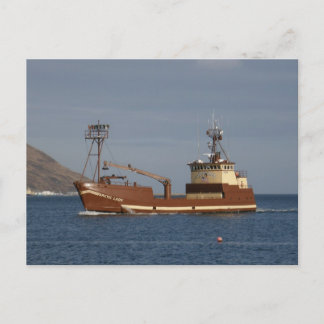 Carte Postale Arctic Lady, Bateau de crabe à Dutch Harbour, Alas