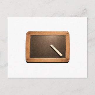 Carte postale Ardoise scolaire vintage avec craie