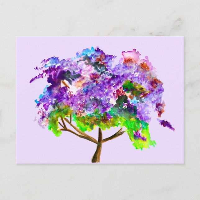 Carte Postale Ardoise violette Jacaranda (Devant)