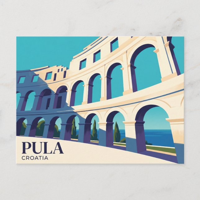 Carte Postale Arène de Pula Croatie (Devant)