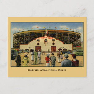 Carte Postale Arène vintage de la tauromachie Tijuana Mexique