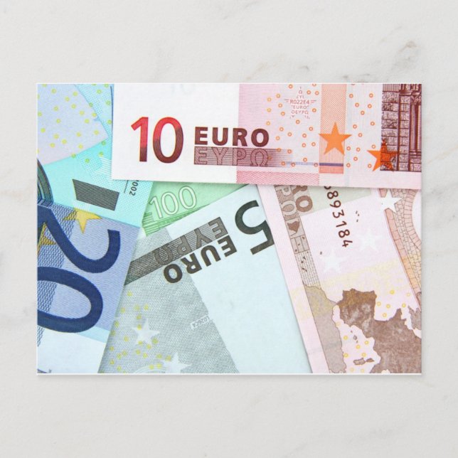 Carte Postale Argent en euros (Devant)