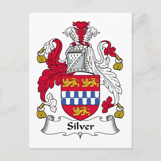 Carte Postale Argent Famille Crest (Devant)