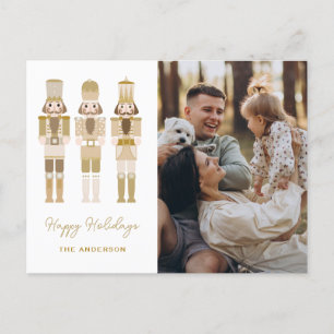 CARTE POSTALE ARGENT NUTCRACKER AVEC PHOTO NOËL POSTC