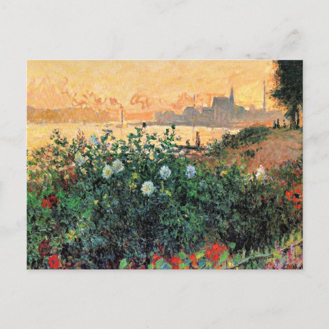 Carte Postale Argenteuil, Fleurs au bord de la rivière, (Devant)