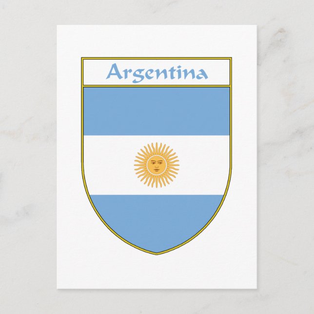 Carte Postale Argentine - Bouclier (Devant)