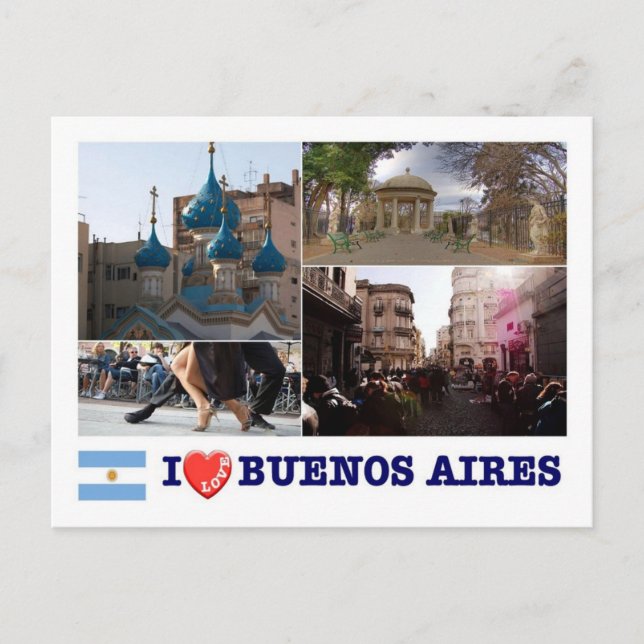 Carte Postale Argentine - Buenos Aires - J'aime - (Devant)