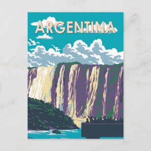 Carte Postale Argentine Iguazu National Park Travel Art Vintage