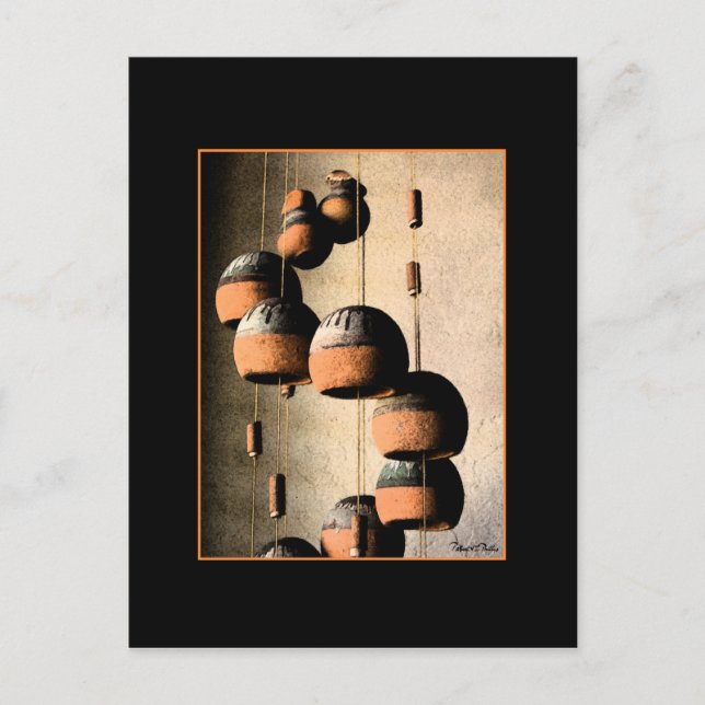 Carte Postale Argile spirale Vent Chimes Encore La Vie Vous Manq (Devant)