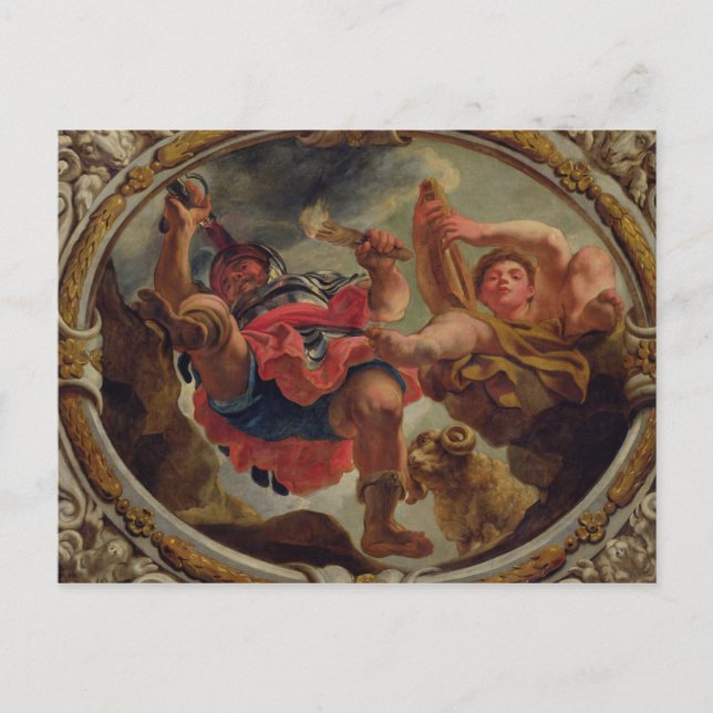 Carte Postale Aries, des signes du Zodiaque (Devant)