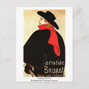 Carte Postale Aristide Bruant Par Henri De Toulouse-Lautrec