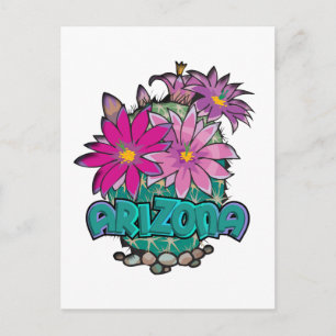 Carte Postale Arizona Cactus Blooms