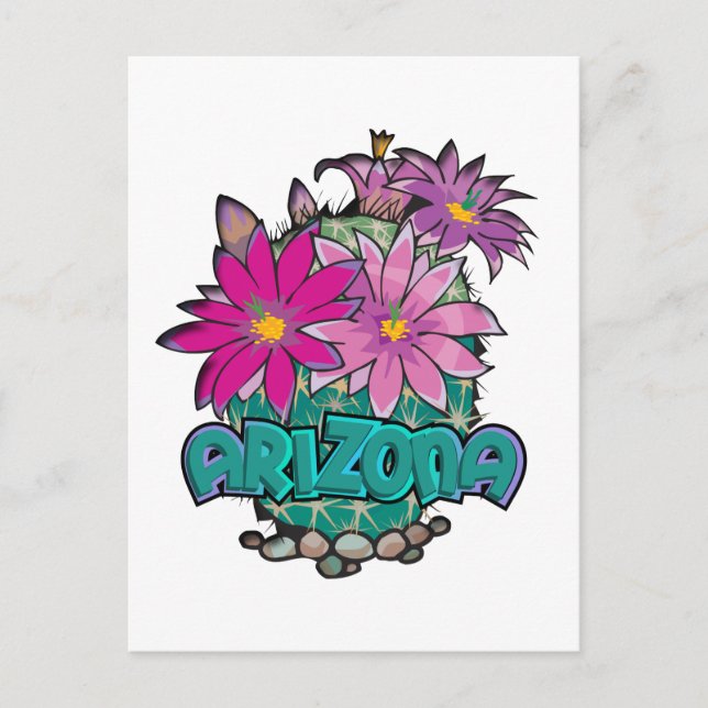 Carte Postale Arizona Cactus Blooms (Devant)