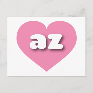 Carte Postale Arizona coeur rose - J'aime az