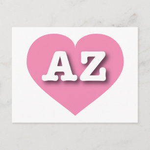 Carte Postale Arizona Coeur rose - J'aime AZ