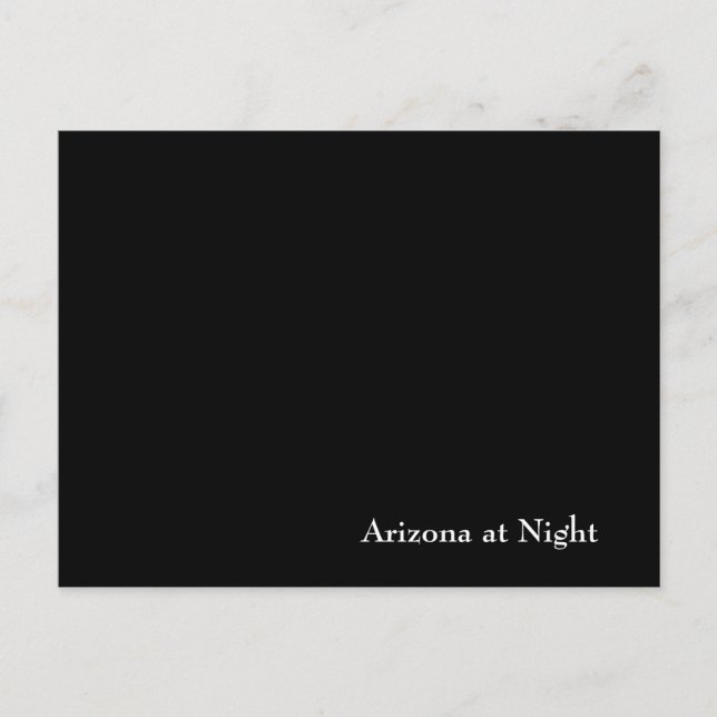 Carte Postale Arizona la nuit (Devant)