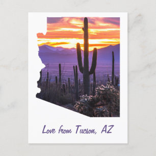 Carte Postale Arizona Outline Photo personnalisée Souvenir de vo