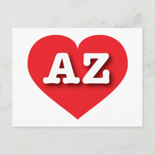 Carte Postale Arizona Red Heart - J'aime AZ