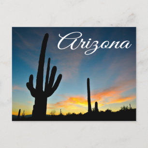 Carte postale Arizona Sunrise Cactus & Desert Trav
