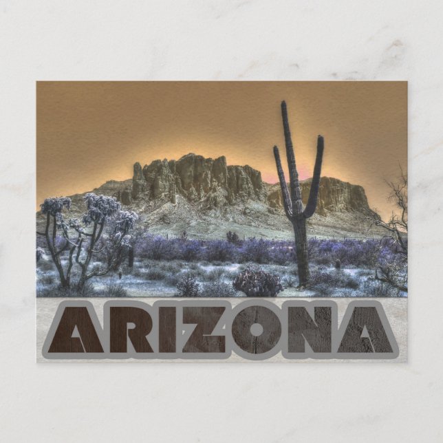 Carte Postale Arizona Superstition Montagnes Voyage Photo Postca (Devant)