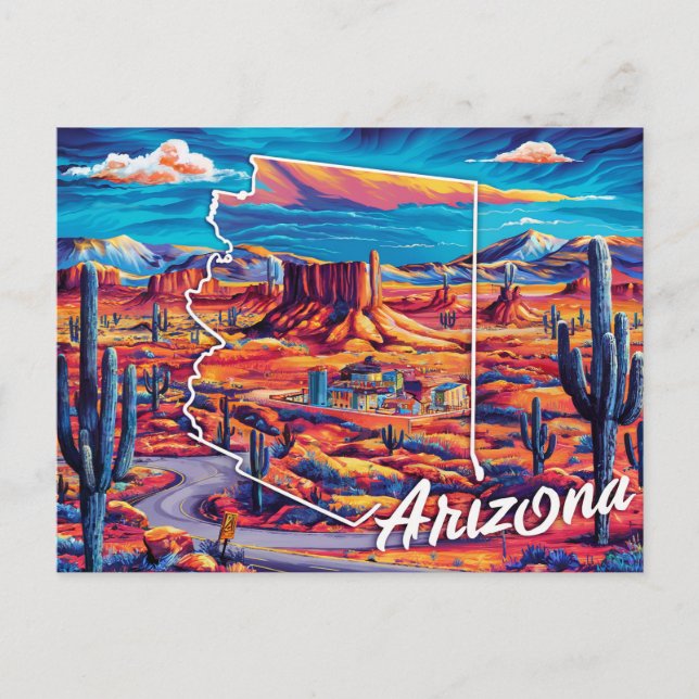 Carte Postale Arizona : Une fête vivante (Devant)