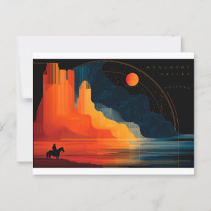 Carte Postale Arizona, Vallée du Monument, Style minimaliste