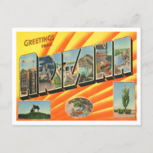 Carte postale Arizona Vintage Big Letters