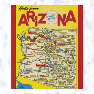 Carte Postale Arizona vintage Terre du Soleil