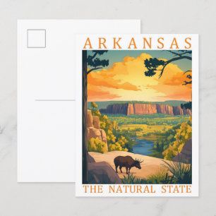 Carte Postale Arkansas État naturel USA Travel Place