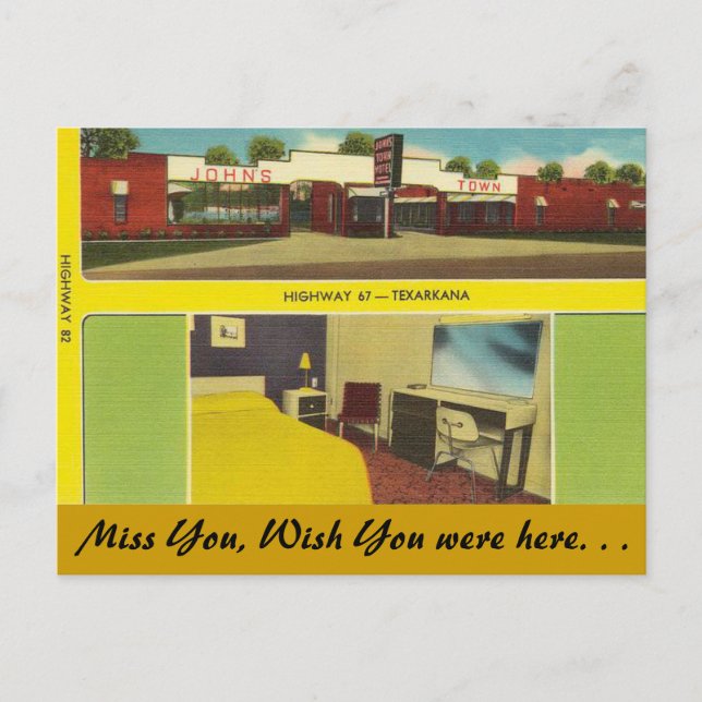 Carte Postale Arkansas, John's Town Motel (Devant)