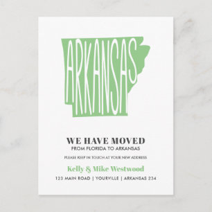 Carte Postale ARKANSAS Nous avons déménagé Nouvelle adresse Nouv
