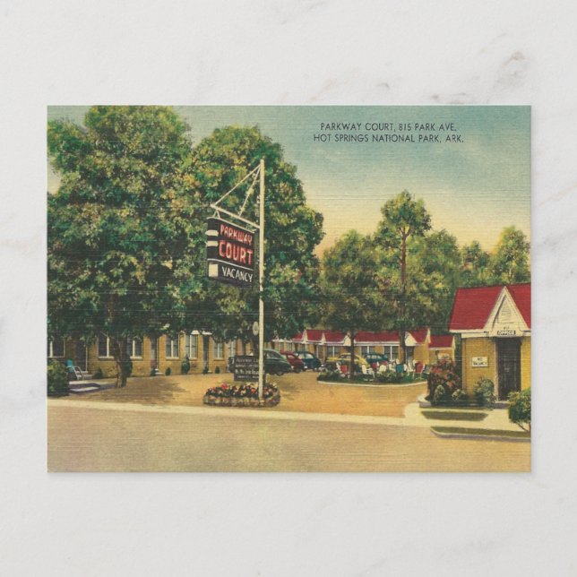 Carte Postale Arkansas, sources chaudes vintages (Devant)