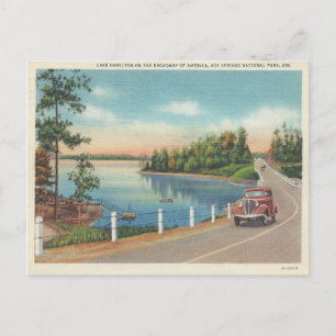 Carte Postale Arkansas, sources chaudes vintages