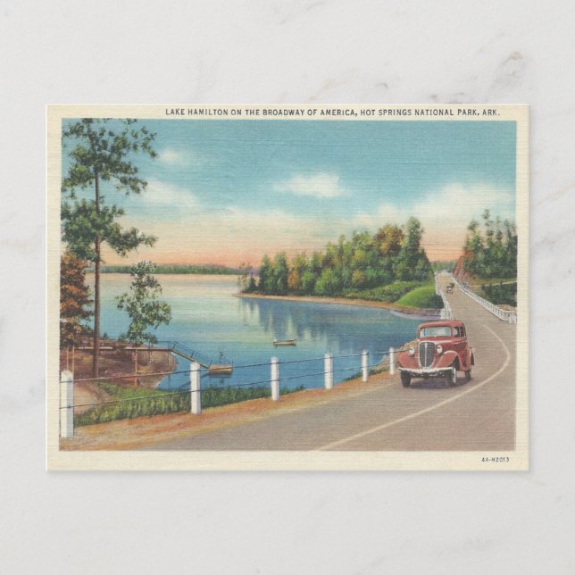 Carte Postale Arkansas, sources chaudes vintages (Devant)