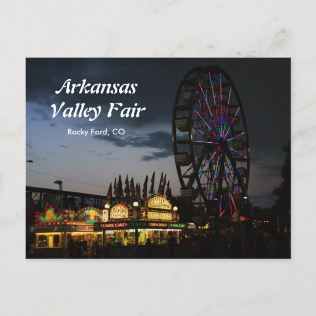 Carte Postale Arkansas Valley Fair at Night Postcard (Devant)