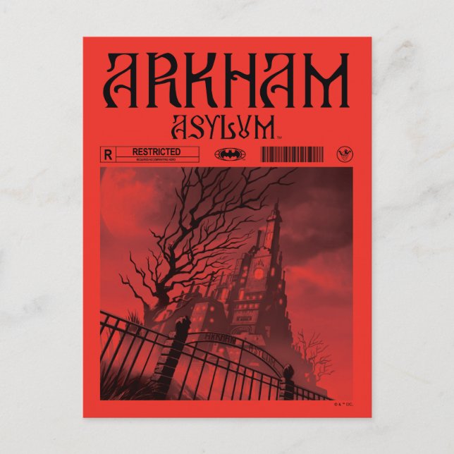 Carte Postale Arkham Asylum : Restreint (Devant)