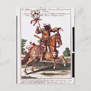 Carte Postale Arlequin à cheval