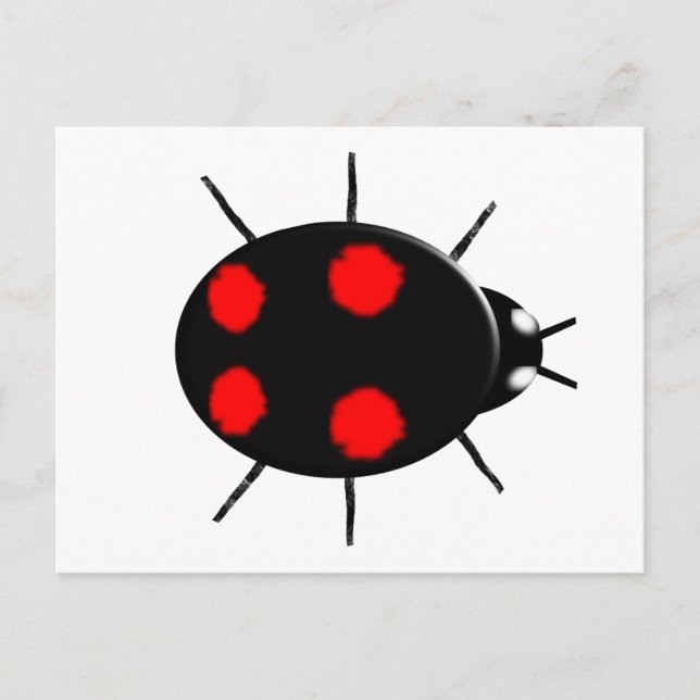 Carte postale Arlequin Ladybird (Devant)