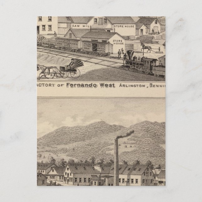 Carte Postale Arlington Vermont (Devant)
