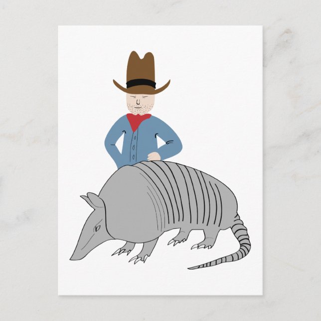 Carte Postale Armadillo Cowboy (Devant)