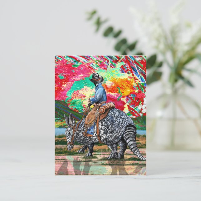 Carte Postale Armadillo Cowboy (Debout devant)