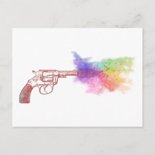 Carte Postale arme de l'amour : arc-en-ciel :