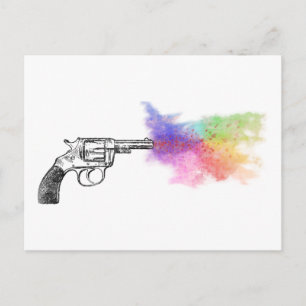 Carte Postale arme de l'amour : arc-en-ciel :