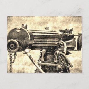 Carte Postale Arme-machine Vickers Vintage