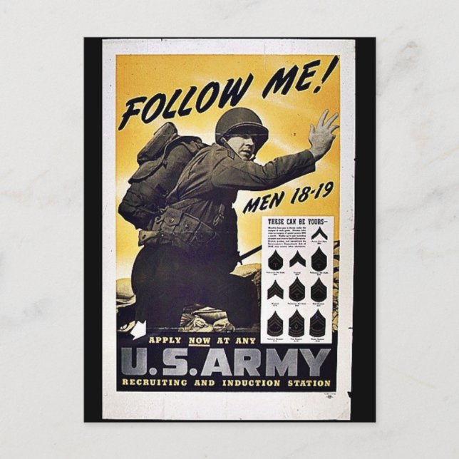 Carte Postale Armée américaine (Devant)