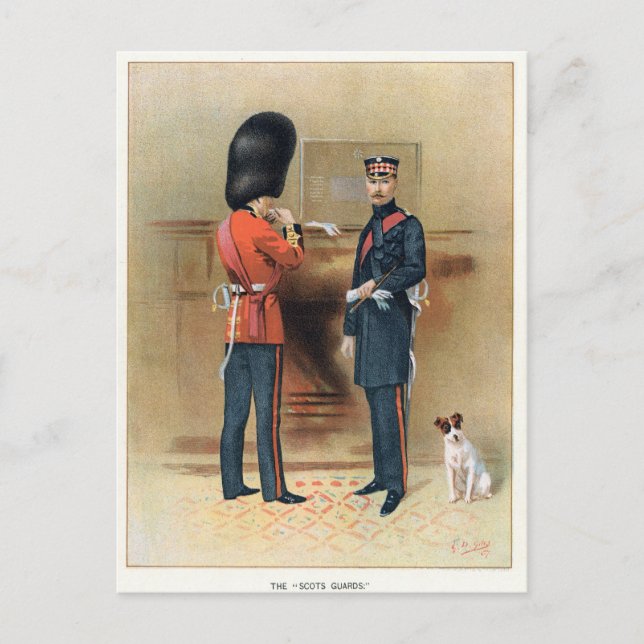 Carte Postale Armée britannique - Les Gardes Écossaises (Devant)