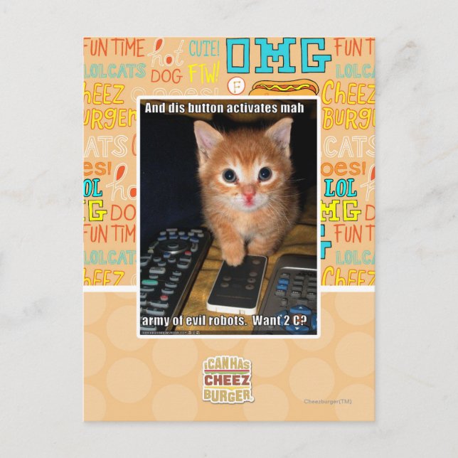 Carte Postale Armée des robots malfaisants (Devant)