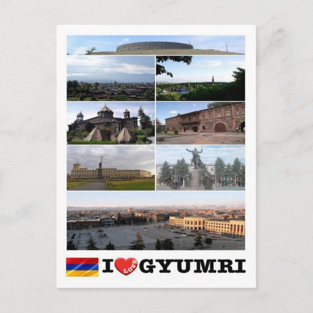 Carte Postale Arménie - Gyumri - I Love - (Devant)