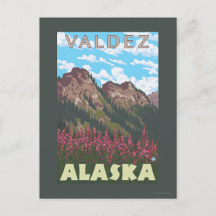 Carte Postale Armes à feu et montagnes - Valdez, Alaska