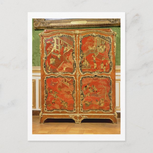 Carte Postale Armoire avec quatre panneaux de laque rouge de Chi (Devant)